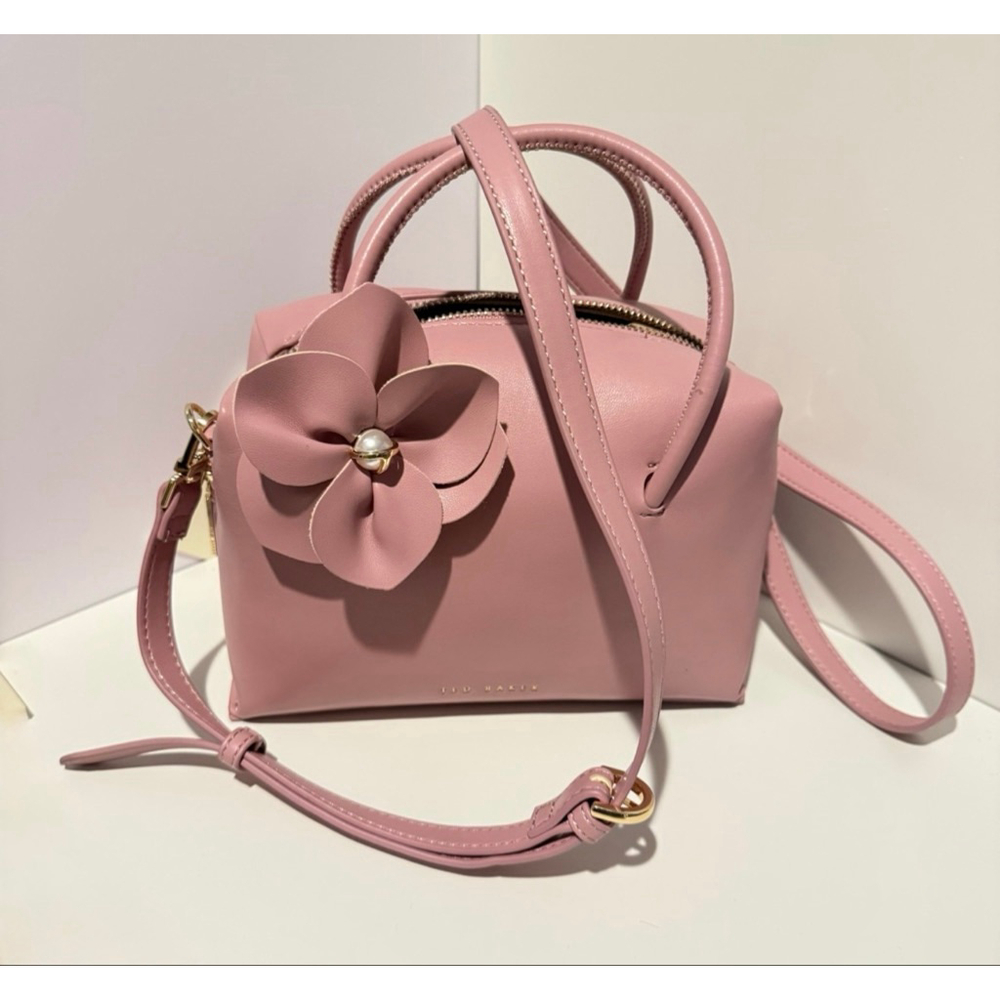 NEW Ted Baker London Nikicon Flower Applique Mini Tote Blush Pink NWT - Picture 3 of 16